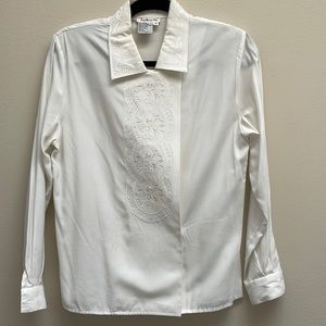 Talbots Embroidered Blouse